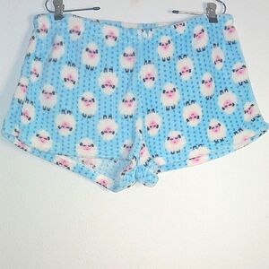 Just Love Blue and Pink Flamingo Pajama Shorts